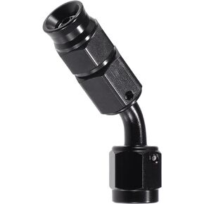 Car PTFE Hose End Fitting/Outer for PTFE Hose for Car/Durable Aluminum Alloy 3AN 45 Degree / 1 Pcs Black