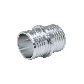 HPS AHU-150-SL 1.5" Billet 6061 Aluminum Joiner Hose Union Connector, 2" Length, Silver, 38mm OD