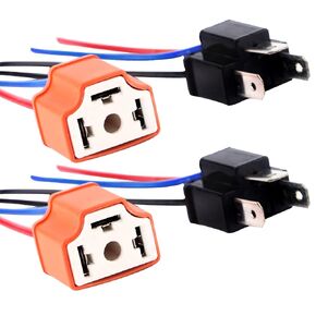 H4 9003 HB2 Female&Male Wire Wiring Harness Sockets for 4"x6" 7"x6" 5"x7" inch Sealed Beam Car Truck Headlights Pickup Heavy Duty Headlamp 2set