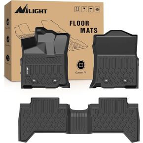 Nilight TPE Floor Mats for Toyota Tacoma Double Cab 2018 2019 2020 2021 2022 2023 2024,All Weather Custom Fit Heavy Duty Floor Liners
