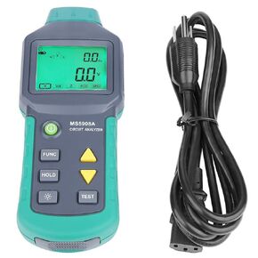 Circuit Analyzer AC100-240V RMS Circuit Analyzer Tester MASTECH MS5908A LCD Circuit Analyzer, Voltage Detector GFCI RCD Fault Tester (MS5908A US Plug)
