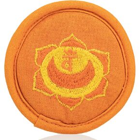 ZenBless Silk Embroidery Tibetan Singing Bowl Cushion, 7 Chakras Meditation Sound Bowl Mats, Buddhist Sound Bowl Pad, Hand Made Nepal for Healing Music Instrument Accessory