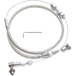 MaySpare 24" Hi-Tech Throttle Cable, Stainless Steel Braided Throttle Cable Kit
