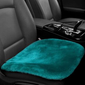 Genuine Sheepskin Auto Seat Pad, Australian Soft Wool Seat Cover Breathable and Sweat-Wicking Comfort Warm Universal Fit,19.2 inch x19.2 inch (Front seat Cushion 1pc, Ivory White)