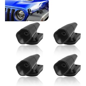Pack-4 Car Deer Warning Devices, ABS Deer Whistles Repeller, Ultrasonic Animal Alarms, Universal Safety Auxiliary Accessory, Compatible with Most Car Models (Black)