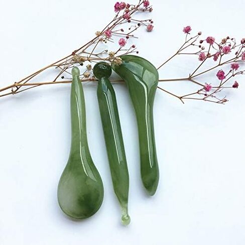 7PCS Resin Gua Sha Scraping Massage Tools Facial Body Guasha Board Gua Sha Scraping Board Ultra Smooth Scraper Tools for SPA Acupuncture Therapy Trigger Point (Green, Resin Material) in Kuwait