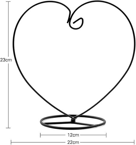 حامل عرض الزينة، حامل حامل معلق من الحديد على شكل قلب لتزيين المنزل والزفاف، كرة زجاجية معلقة وكرة ساحرة (بدون زجاجة زجاجية) (10 قطع على شكل قلب) in Kuwait