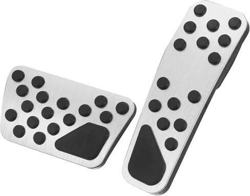 X AUTOHAUX 1 Set Anti Slip Aluminum Alloy Brake and Gas Accelerator Pedal Covers Foot Pedal Pads for Dodge Challenger Charger 2009-2019 for Chrysler 300 2014-2019 Black in Kuwait
