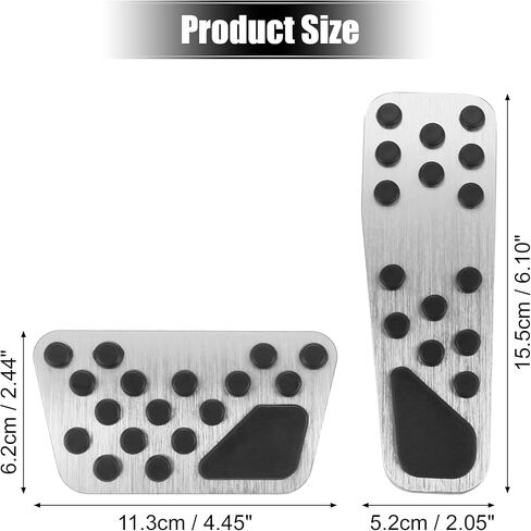 X AUTOHAUX 1 Set Anti Slip Aluminum Alloy Brake and Gas Accelerator Pedal Covers Foot Pedal Pads for Dodge Challenger Charger 2009-2019 for Chrysler 300 2014-2019 Black in Kuwait
