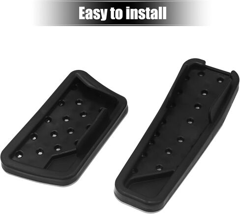 X AUTOHAUX 1 Set Anti Slip Aluminum Alloy Brake and Gas Accelerator Pedal Covers Foot Pedal Pads for Dodge Challenger Charger 2009-2019 for Chrysler 300 2014-2019 Black in Kuwait