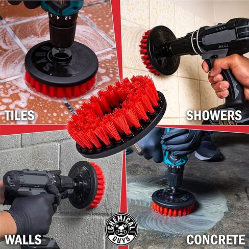 Chemical Guys ACC506 Light Duty Spinner Multi-Surface Drill Brush Attachment (Fits Any Standard Drill - Power Scrubber Removes Stains & Gently Cleans Upholstery, Fabric and Carpet), Gray in Saudi Arabia