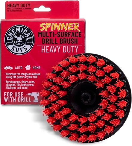 Chemical Guys ACC506 Light Duty Spinner Multi-Surface Drill Brush Attachment (Fits Any Standard Drill - Power Scrubber Removes Stains & Gently Cleans Upholstery, Fabric and Carpet), Gray in Saudi Arabia