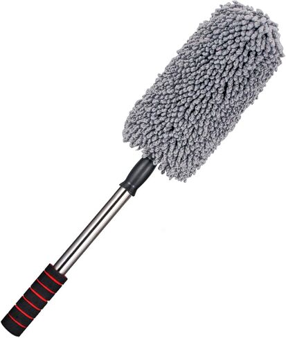 منفضة غبار السيارة من الألياف الدقيقة فائقة النعومة مع مقبض قابل للتمديد، منفضة فرشاة السيارة لتنظيف الغبار في السيارة in Kuwait