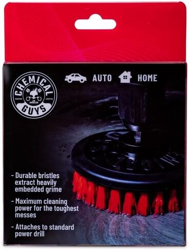 Chemical Guys ACC506 Light Duty Spinner Multi-Surface Drill Brush Attachment (Fits Any Standard Drill - Power Scrubber Removes Stains & Gently Cleans Upholstery, Fabric and Carpet), Gray in Saudi Arabia