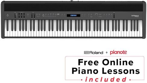 Roland FP-60X 88-Key SuperNATURAL بيانو رقمي محمول، حزمة سوداء مع حامل، مقعد، دواسة مستدامة، سماعات رأس ستوديو in Kuwait