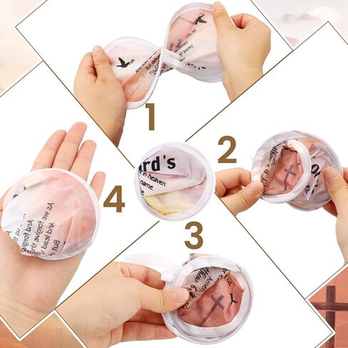 50 Pcs Christian Religious Church Fans Folding Hand Fans Wedding Fans for Guests Decorative Foldable Collapsible Hand Fan for Women Outdoor Church Services Summer Christian Gifts (Stylish) in Saudi Arabia