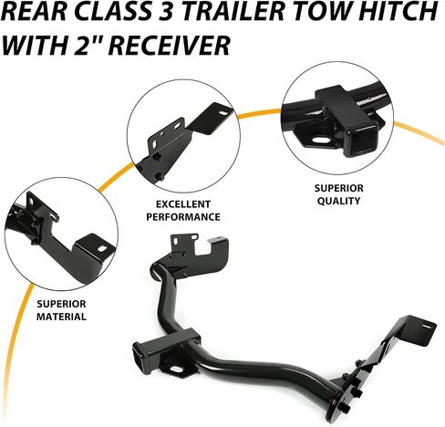 KUAFU Class 3 Trailer Tow Hitch Replace for 13650 Compatible with 2005-2012 Ford Escape 2005-2011 Mazda Tribute and Mercury Mariner Trailer Hitch with 2" Receiver in Saudi Arabia