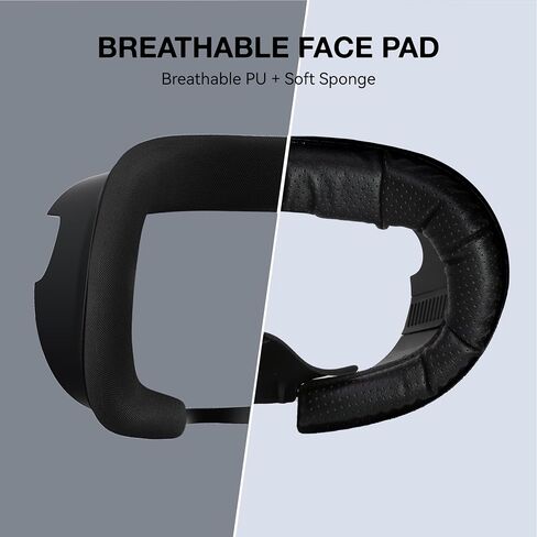 VR Facial Interface Face Pad for Meta Quest 3 Accessories, Adjustable VR Faceplate with Soft Breathable PU Face Cushion Pad, with Anti-Leakage Nose Pad for Oculus Quest 3 Headset in Saudi Arabia