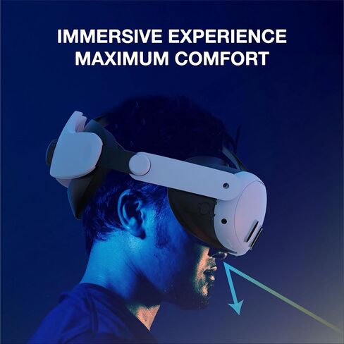 VR Facial Interface Face Pad for Meta Quest 3 Accessories, Adjustable VR Faceplate with Soft Breathable PU Face Cushion Pad, with Anti-Leakage Nose Pad for Oculus Quest 3 Headset in Saudi Arabia