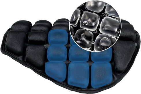 JEMIA Pressure Relief Motorcycle Air Cushion Seat Pad - Universal Fit with Standard Black TPU Material for Cruiser Touring Saddles in Saudi Arabia