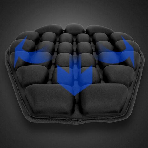 JEMIA Pressure Relief Motorcycle Air Cushion Seat Pad - Universal Fit with Standard Black TPU Material for Cruiser Touring Saddles in Saudi Arabia