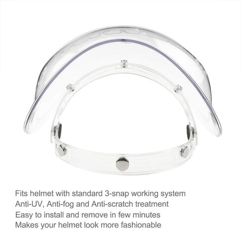 Motorcycle Standard 3-Snap Button Flip Up Down Universal Bubble Visor for Open Face Half Helmet Wind Shield(Clear) in Saudi Arabia