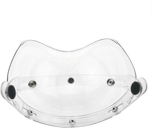 Motorcycle Standard 3-Snap Button Flip Up Down Universal Bubble Visor for Open Face Half Helmet Wind Shield(Clear) in Saudi Arabia