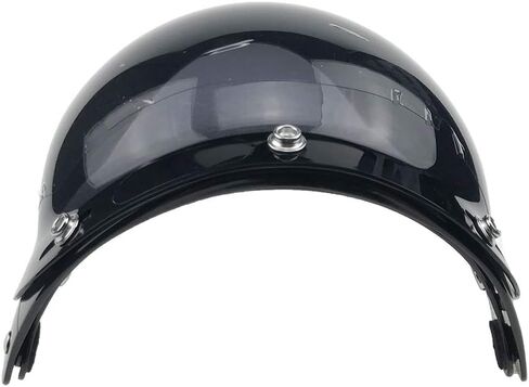 Retro Motorcycle Bubble Visor Wind Shield Lens Universal For Standard 3-Snap Open Face Helmets(Smoke) in Saudi Arabia