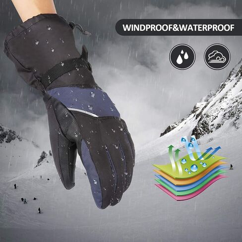 قفازات التزلج والثلج للرجال والنساء مقاومة للماء وشاشة لمس مقاومة للرياح in Kuwait