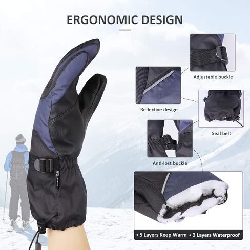 قفازات التزلج والثلج للرجال والنساء مقاومة للماء وشاشة لمس مقاومة للرياح in Kuwait