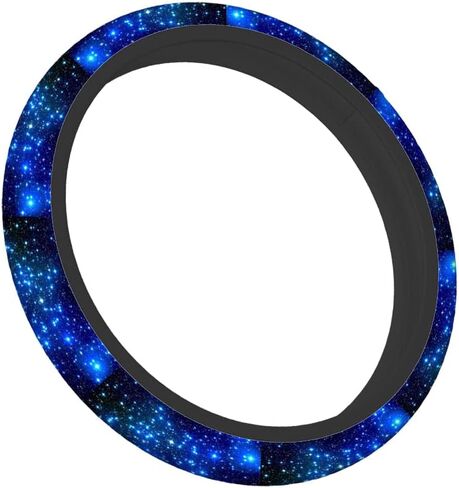 أغطية عجلة القيادة Swono Galaxy Blue Universal 15 بوصة أغطية عجلة قيادة السيارة الجميلة Galaxy and Star اللطيفة للرجال والنساء والفتيات وإكسسوارات السيارات in Kuwait