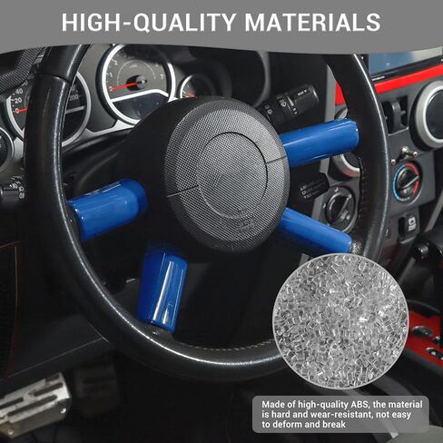 ل Jeep JK عجلة القيادة الكسوة الأزرق ل جيب رانجلر JK JKU 2007 2008 2009 2010 الأزرق الداخلية اكسسوارات 4 قطعة in Kuwait