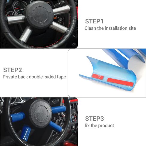 ل Jeep JK عجلة القيادة الكسوة الأزرق ل جيب رانجلر JK JKU 2007 2008 2009 2010 الأزرق الداخلية اكسسوارات 4 قطعة in Kuwait