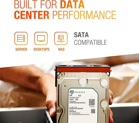 محرك الأقراص الصلبة Seagate Exos 7E8 8 تيرابايت 512e SATA 256 ميجابايت كاش 3.5 بوصة (ST8000NM0055) (متجدد) in Saudi Arabia