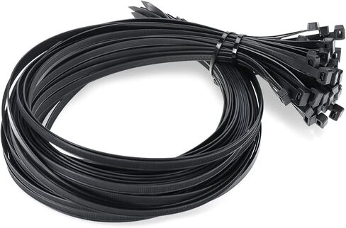 NORJIN 50 جهاز كمبيوتر شخصى 24 بوصة العلاقات البريدية الثقيلة، 175LBS العلاقات الأسلاك البلاستيكية قوية جدا، العلاقات كابل كبير اضافية طويلة التعادل يلتف مقاومة للأشعة فوق البنفسجية للاستخدام الصناعي المرآب في الهواء الطلق in Kuwait