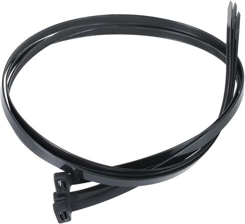 NORJIN 50 جهاز كمبيوتر شخصى 24 بوصة العلاقات البريدية الثقيلة، 175LBS العلاقات الأسلاك البلاستيكية قوية جدا، العلاقات كابل كبير اضافية طويلة التعادل يلتف مقاومة للأشعة فوق البنفسجية للاستخدام الصناعي المرآب في الهواء الطلق in Kuwait