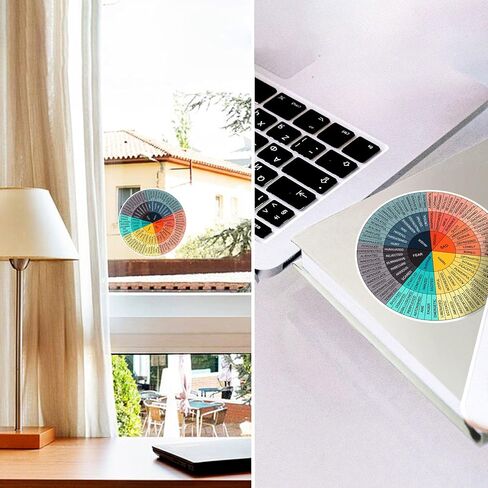 3 Pcs 3.15'' x 3.15'' Feelings Wheel Sticker, Vinyl Emotion Pie Chart Decals Office Decor Mental Color School Chart for Laptop Car Social Worker Counselor Office Skateboard Decor in Saudi Arabia