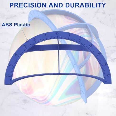 AUTOVIC Bowling Ball Quarter Scale Layout Tool, Blue 3D Printed Grips Pro Sect Quarter Scale, Lightweight ABS Plastic Measuring Span Gauge Ball Layout Degrees in Saudi Arabia