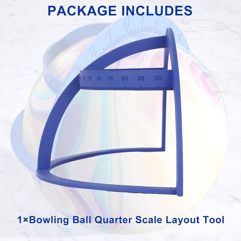 AUTOVIC Bowling Ball Quarter Scale Layout Tool, Blue 3D Printed Grips Pro Sect Quarter Scale, Lightweight ABS Plastic Measuring Span Gauge Ball Layout Degrees in Saudi Arabia