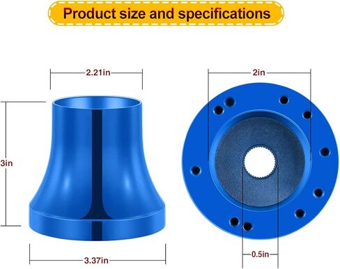 محول عجلة قيادة عربة الجولف لـ EZGO TXT/RXV، 5 أو 6 فتحات محول تثبيت عجلة القيادة EZGO، أزرق in Kuwait