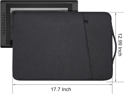 حقيبة حماية مقاومة للماء لجهاز Wacom Cintiq 16/Cintiq Pro 16 17/Intuos Pro PTH860 PTH860P كبيرة، Huion KAMVAS Pro 16/GAOMON PD1560 PD1561 حامل حافظة تابلت رسم الرسومات، أسود in Saudi Arabia