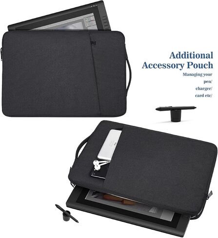 حقيبة حماية مقاومة للماء لجهاز Wacom Cintiq 16/Cintiq Pro 16 17/Intuos Pro PTH860 PTH860P كبيرة، Huion KAMVAS Pro 16/GAOMON PD1560 PD1561 حامل حافظة تابلت رسم الرسومات، أسود in Saudi Arabia