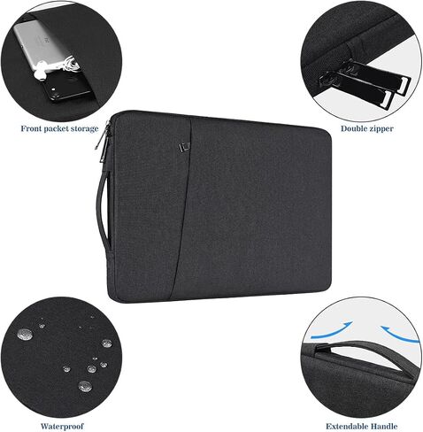 حقيبة حماية مقاومة للماء لجهاز Wacom Cintiq 16/Cintiq Pro 16 17/Intuos Pro PTH860 PTH860P كبيرة، Huion KAMVAS Pro 16/GAOMON PD1560 PD1561 حامل حافظة تابلت رسم الرسومات، أسود in Saudi Arabia