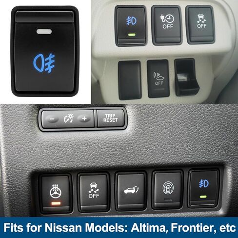H11 H8 Fog Light Wiring Harness for 2014-2023 Nissan Altima Frontier Versa Sentra Rouge w/OEM Style ON/Off Switch Kit & 40A 4-Pin Relay Fog Lamps Socket Wire Connector for LED Fog Driving Lights in Saudi Arabia