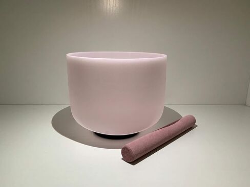 Musical Instruments Gemstone Morganite Fusion Crystal Singing Bowl A Third Eye Chakra 8 inch with Free Suede Striker and O ring in Saudi Arabia