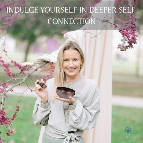 3.5 inch Black Color Full Moon Singing Bowl Set - Yoga and Meditation Sound Healing Meditation Sound Bowl for Mindfulness and relaxation, Sound Healing Musical Instrument in Saudi Arabia