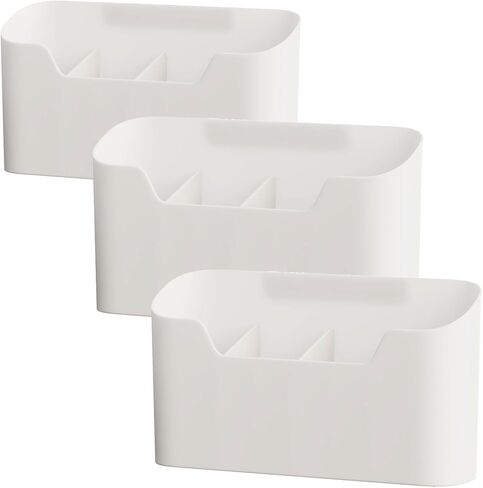 3Pack Wall Organizer File Holder, Acrylic Single Pocket Wall Mount Plastic File Holder, Clear Hanging Wall File Organizer for Office Home, 10.7" x 2.7" x 6.3" in Saudi Arabia