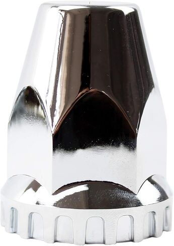 33mm Chrome ABS Plastic Screw-on Standard or Spiked Lug Nut Covers Pack of 10 (Standard) in Saudi Arabia