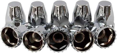 33mm Chrome ABS Plastic Screw-on Standard or Spiked Lug Nut Covers Pack of 10 (Standard) in Saudi Arabia
