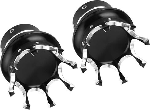 Aramox Front Axle Nut Covers Caps Kit, 5 Colors Front Axle Nut Cap Covers Distinctive Crown Styling CNC Aluminum Alloy for Motorbike Modification(Black Chrome) in Saudi Arabia
